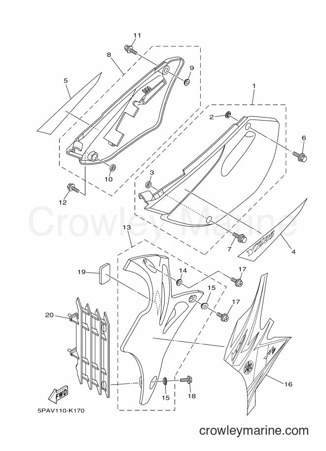 2011 Dirt Bike YZ85 - YZ85 (5PAV) [070] - SIDE COVER
