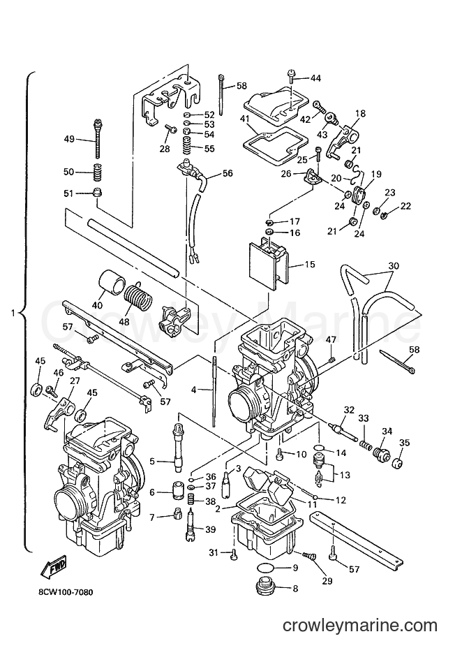 1998 Snowmobile VT600 - VT600 (8CW2) [030] - CARBURETOR 2