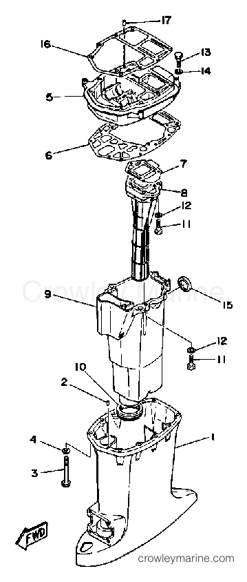 Yamaha Motors PR50LF - UPPER CASING