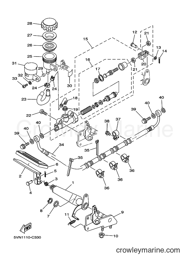 Yamaha Motors XV1700A (5VN6) [010] - REAR MASTER CYLINDER