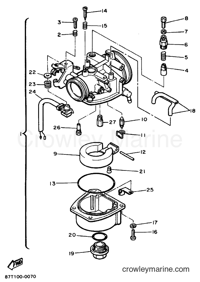 Yamaha Motors BR250T (8BD7) [030] - CARBURETOR