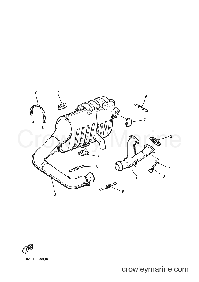 2000 Snowmobile VT480TF - VT480TF (8BM7) [010] - EXHAUST