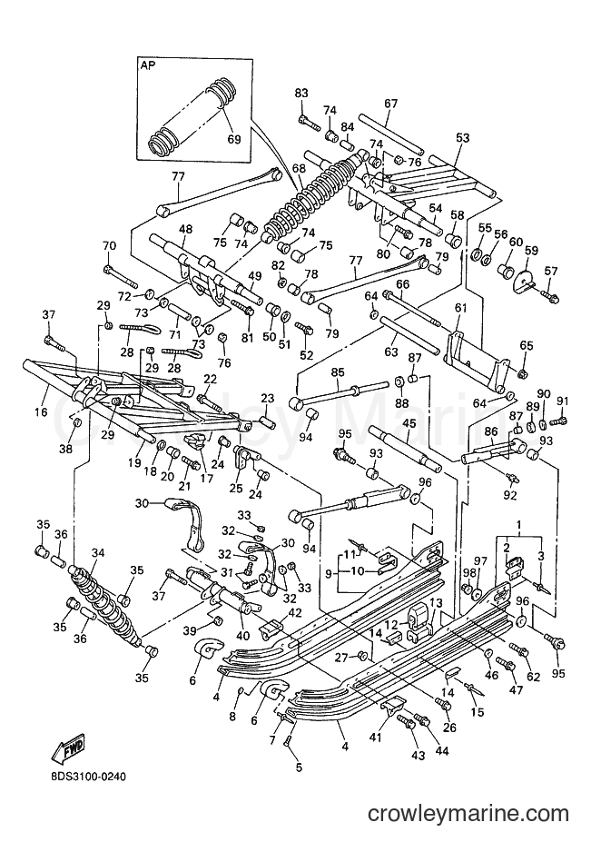 Yamaha Motors VX700 (8DS4) [020] - TRACK SUSPENSION 2