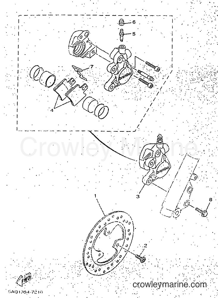 1998 Scooter YN50 - YN50 (5AD3) [999] - FRONT BRAKE CALIPER