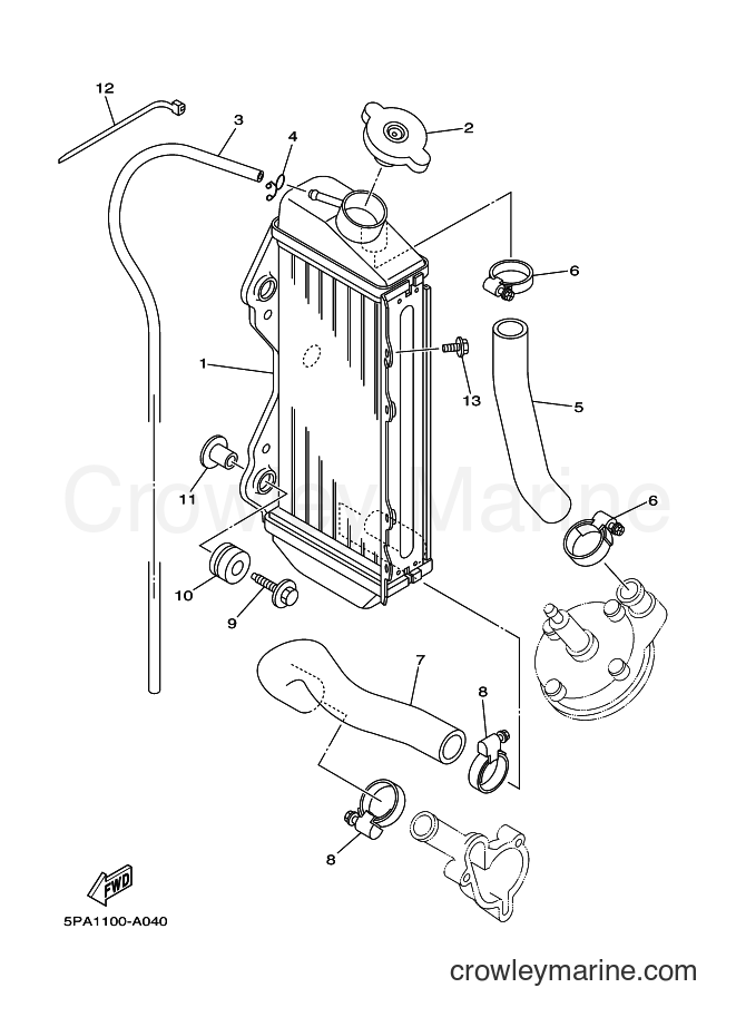 2009 Dirt Bike YZ85 - YZ85 (5PAN) [050] - RADIATOR & HOSE