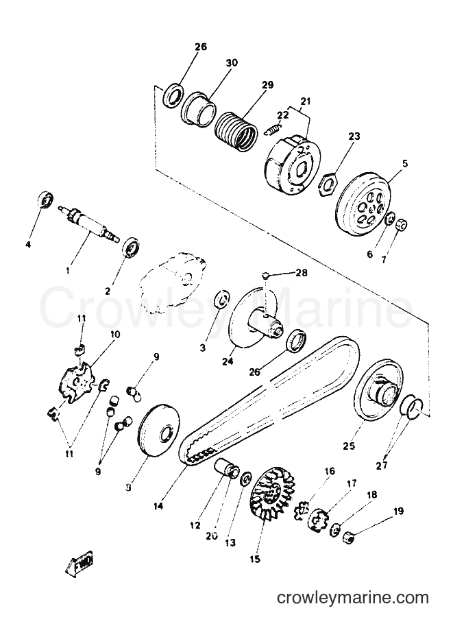 1997 Scooter YN50 - YN50 (5AD4) [010] - CLUTCH