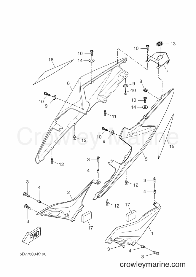 2012 Sport Bike YZF-R125 - YZF-R125 (5D7B) [080] - SIDE COVER