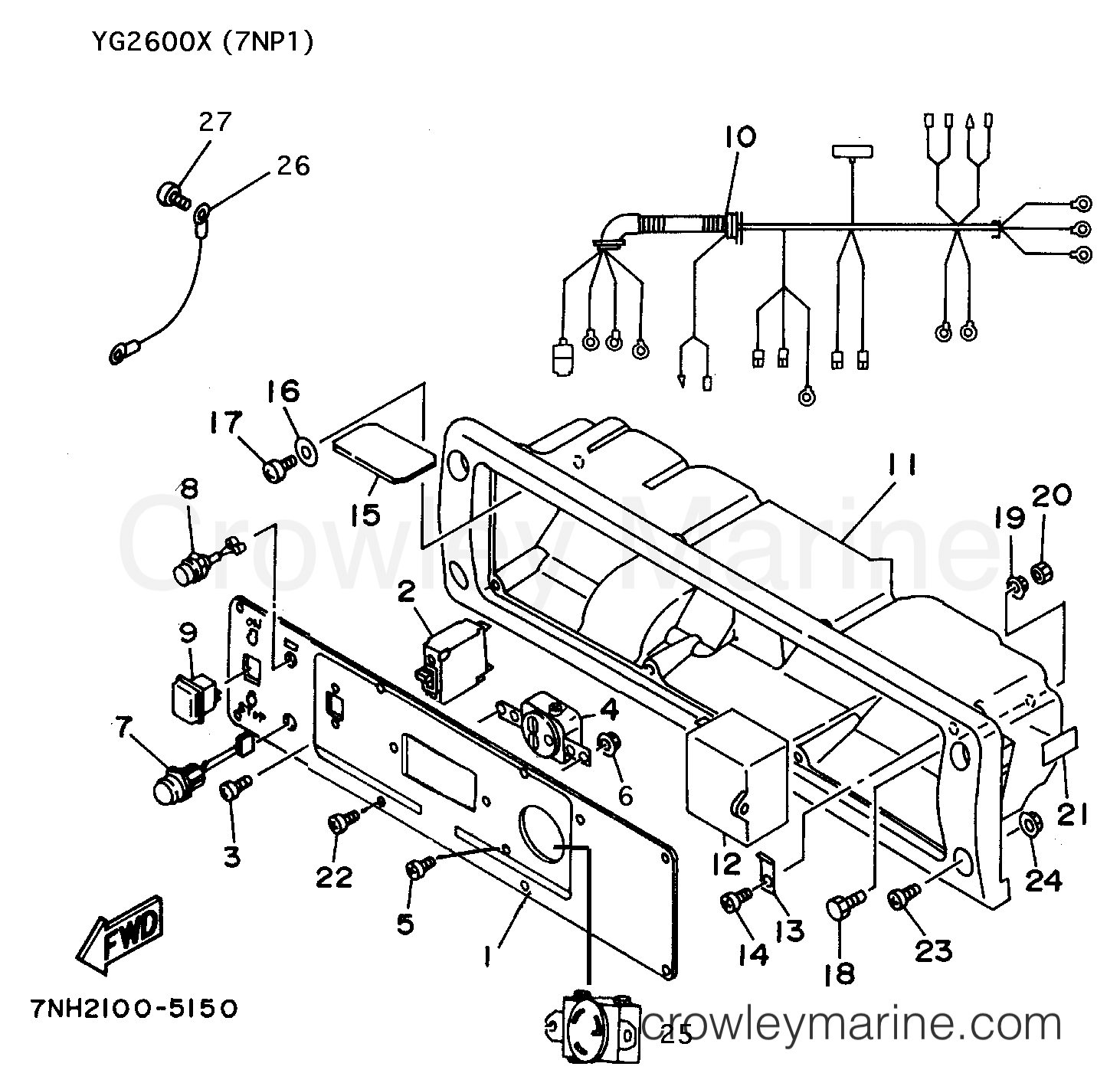 Yamaha Motors YG2600X - CONTROL BOX WITHOUT VOLT METER