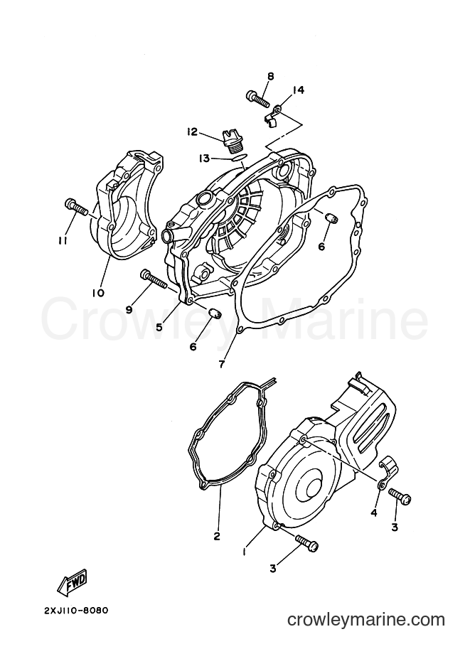 1991 ATV YFS200 - YFS200 (3JM5) [010] - CRANKCASE COVER 1