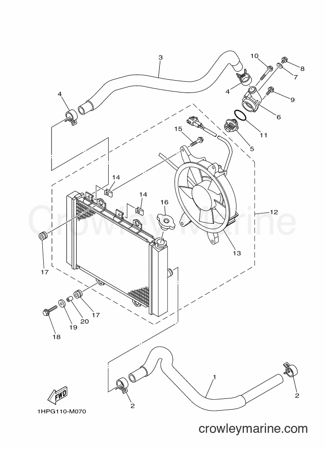 2014 ATV YFM700FWAD - YFM700FWAD (2BGC) [010] - RADIATOR & HOSE