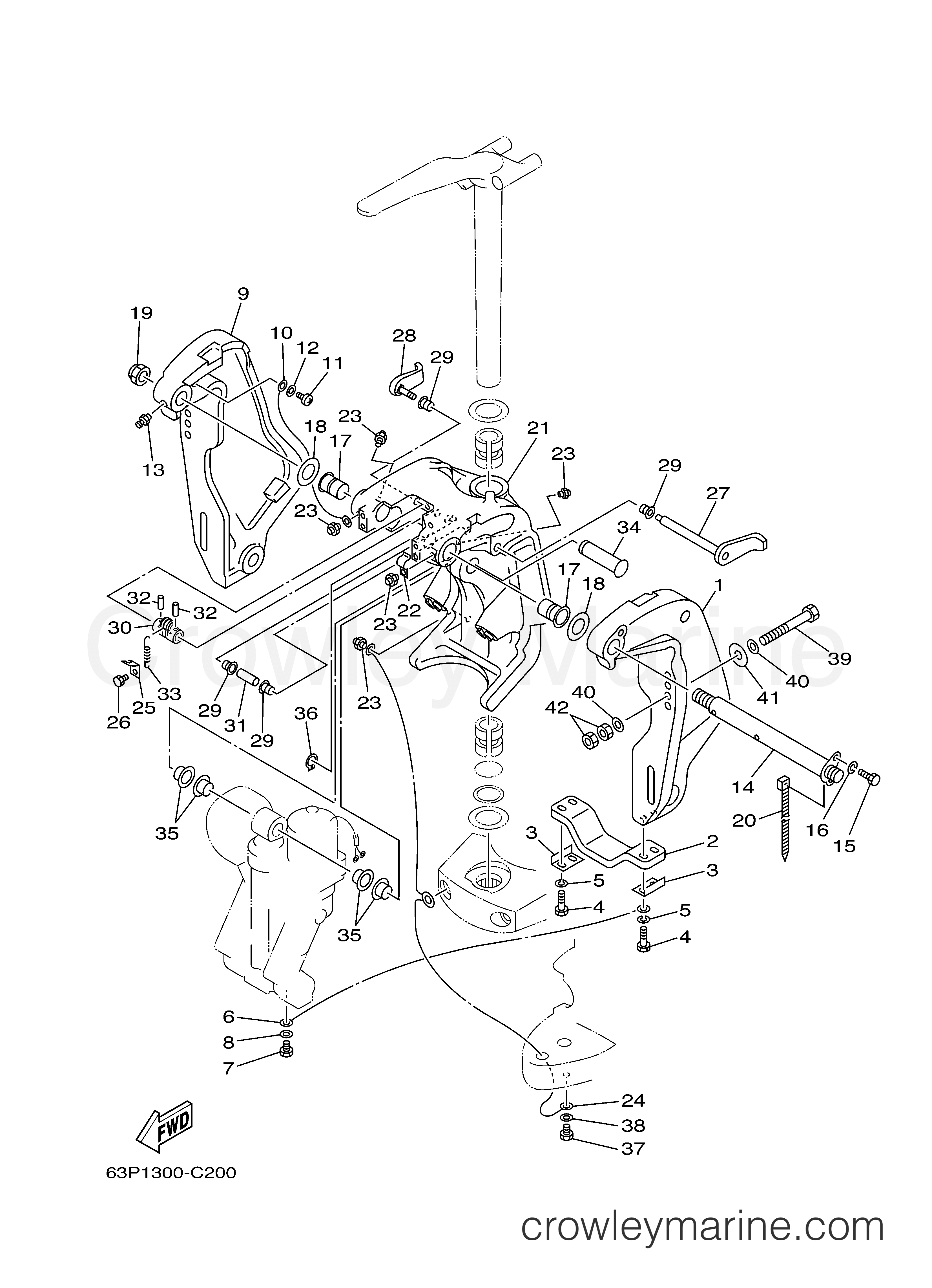 Yamaha Motors LF150TXRC - BRACKET 1