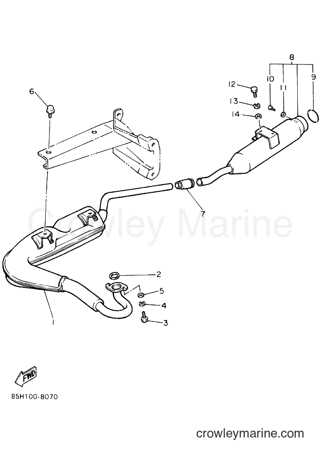 1988 Snowmobile SV80E - SV80E (85H0) [010] - EXHAUST