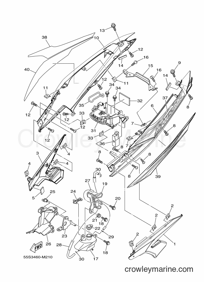 2013 Scooter T135SEC - T135SEC (55S4) [010] - SIDE COVER