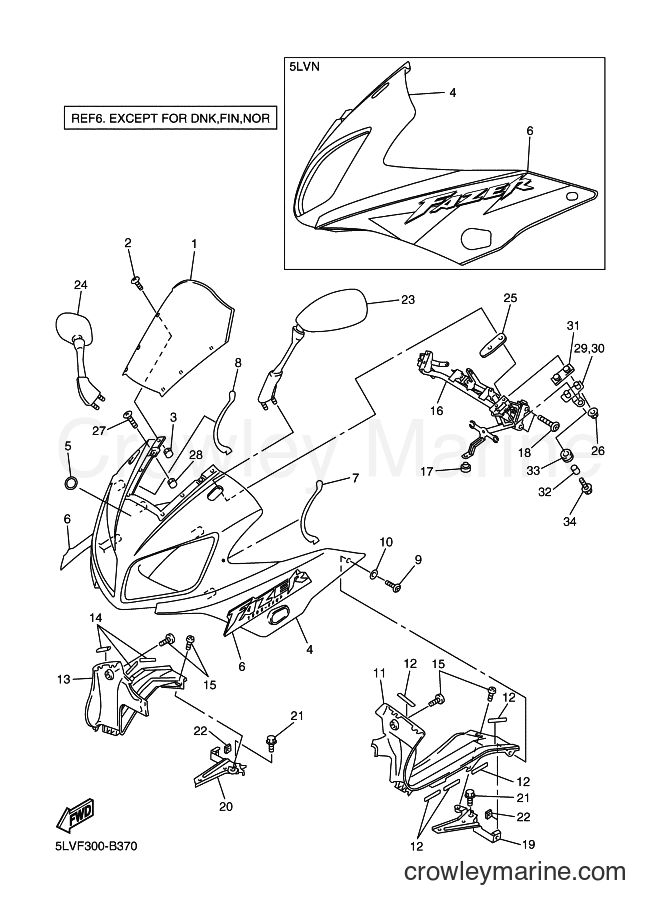 Yamaha Motors FZS1000 (5LVF) [110] - COWLING 1