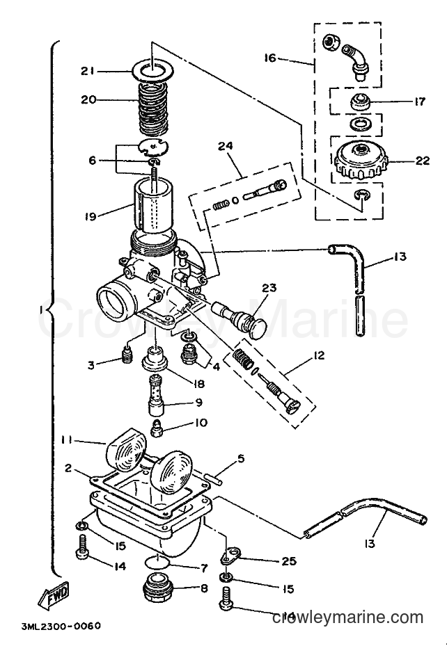 1990 Dirt Bike YZ80 - YZ80 (3ML2) [999] - CARBURETOR