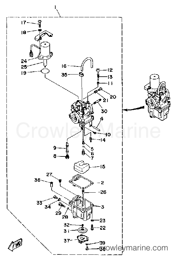Yamaha Motors F9.9MLHQ - CARBURETOR
