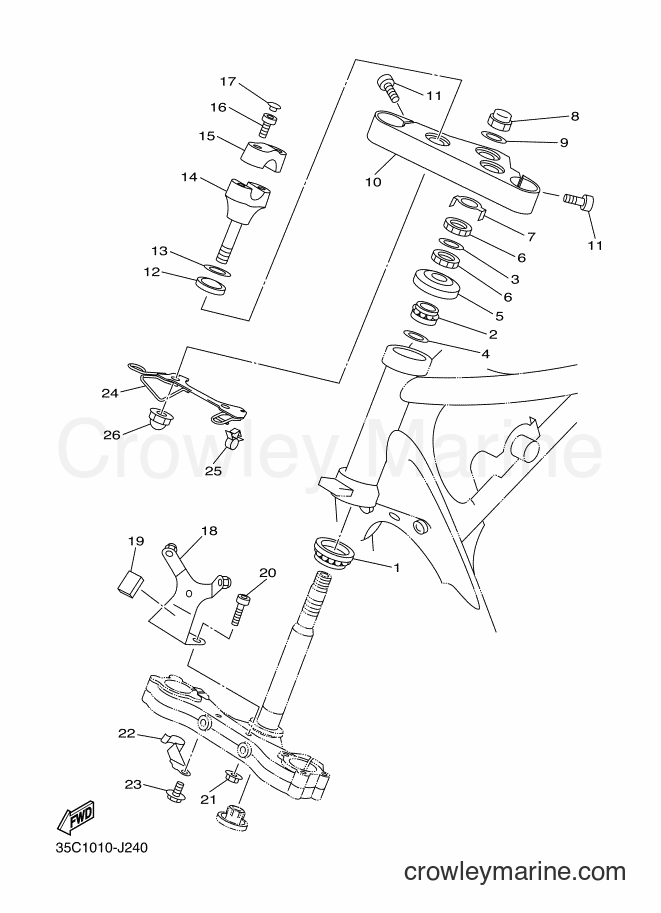 Yamaha Motors XVS400C (35C3) [010] - STEERING