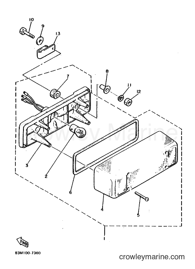 1989 Snowmobile CF300N - CF300N (86E1) [010] - TAILLIGHT