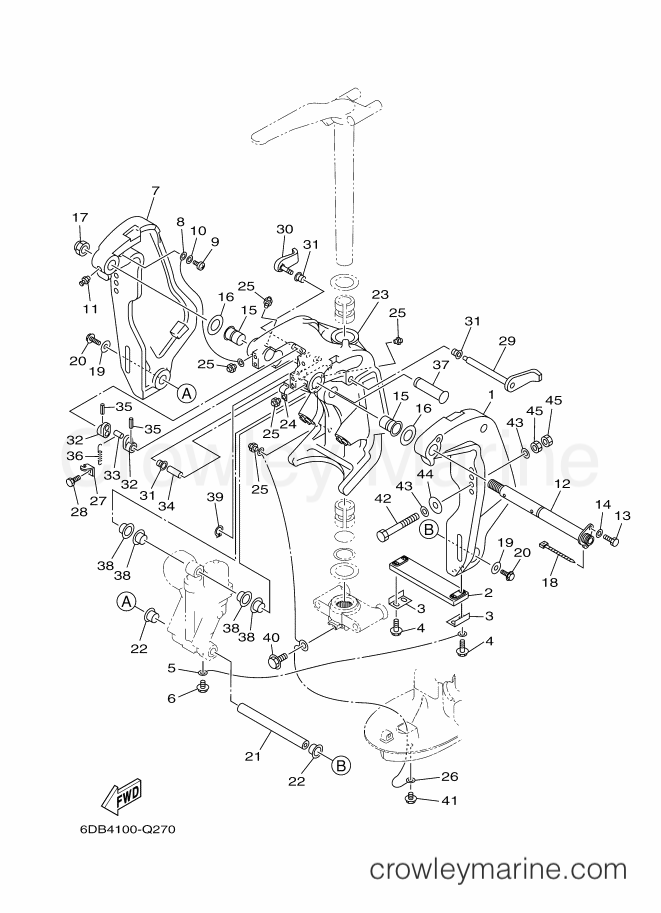 Yamaha Motors F200XCA-2016 (6DV4) [020] - BRACKET 1