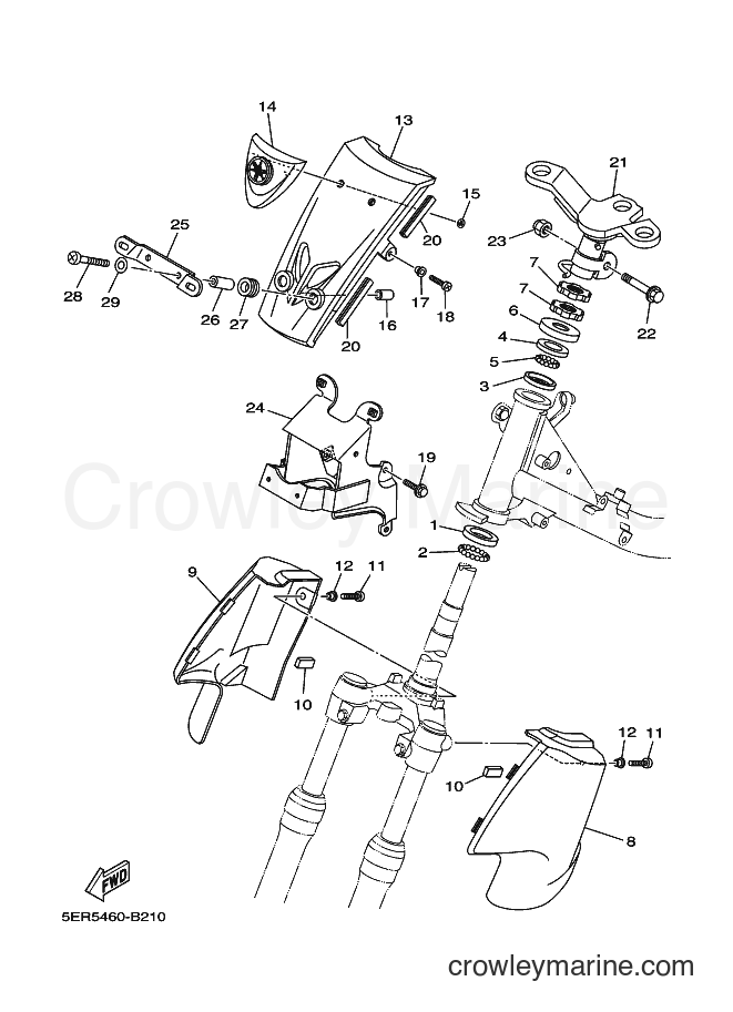 Yamaha Motors T105E (5ER5) [010] - STEERING