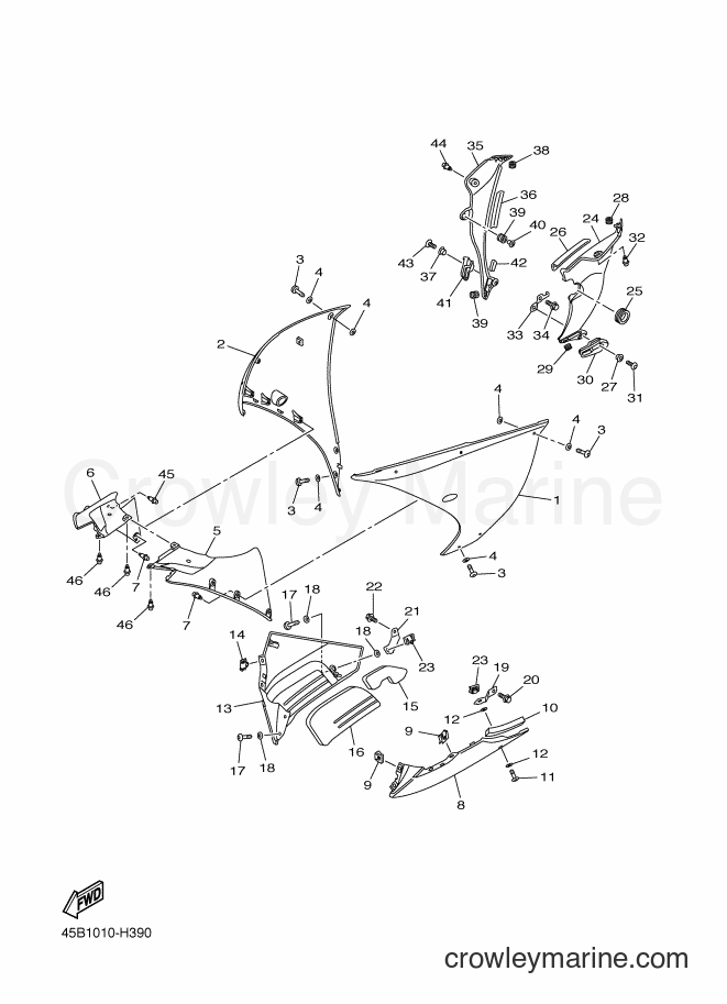 Yamaha Motors YZF-R1 (45B1) [010] - COWLING 2