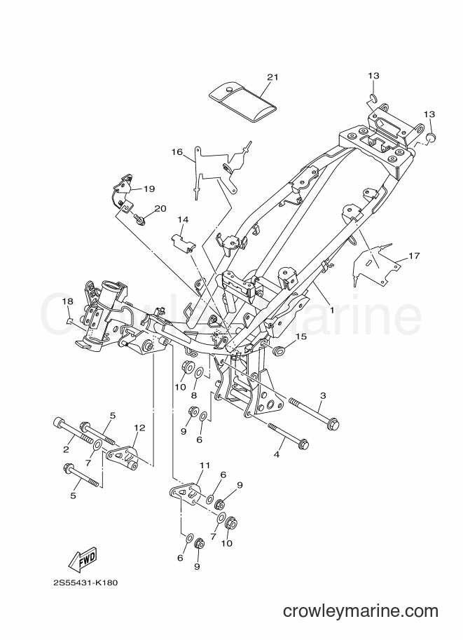 Yamaha Motors T135F (2S58) [010] - FRAME