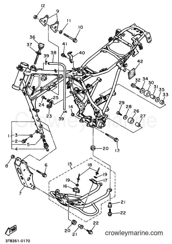1990 Dirt Bike XT600E - XT600E (3UY1) [010] - FRAME