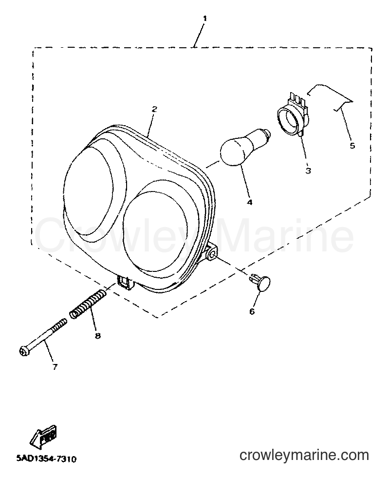 2001 Scooter YN50M - YN50M (5MRG) [010] - HEADLIGHT