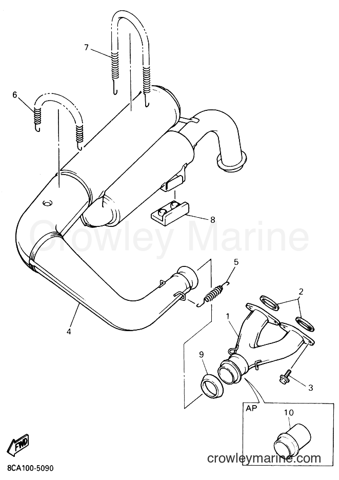 Yamaha Motors VX600 (8CD2) [010] - EXHAUST