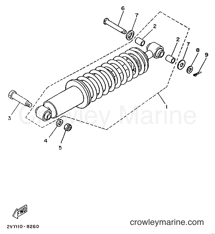 1989 ATV YFM200DX - YFM200DX (3GC2) [020] - REAR SUSPENSION