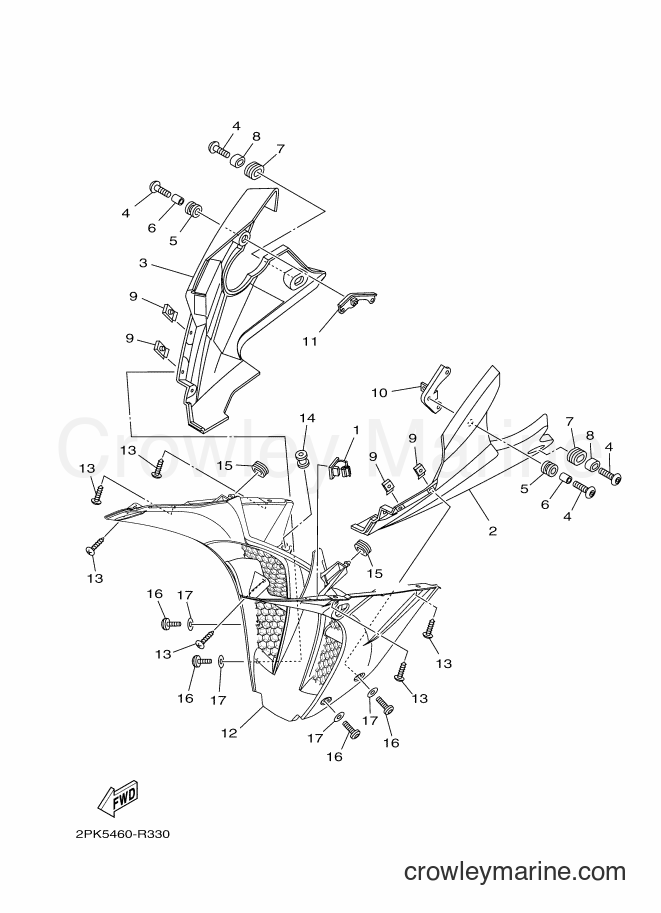 2016 Sport Bike YZF-R15 - YZF-R15 (2PL4) [010] - LEG SHIELD