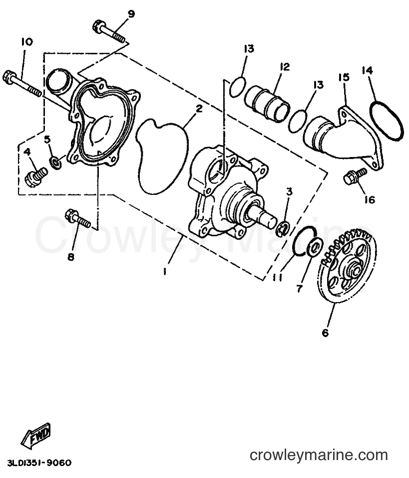 1992 Dirt Bike XTZ750 - XTZ750 (3LD5) [999] - WATER PUMP