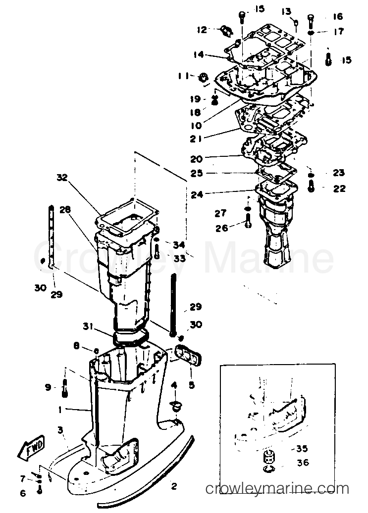Yamaha Motors L130TXRR - UPPER CASING