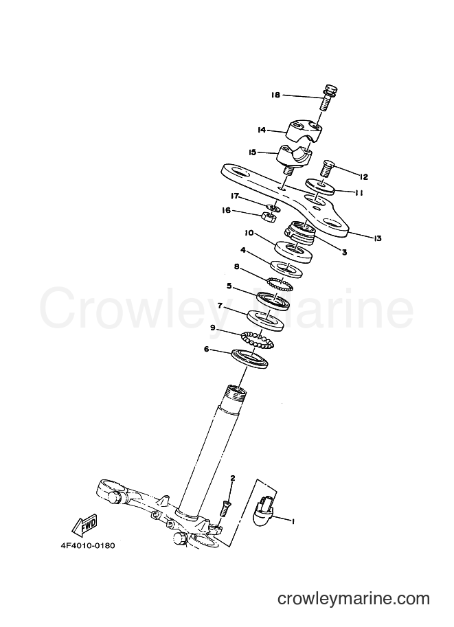 1980 Scooter LB50 II A - LB50 II A (4F40) [010] - ステアリング