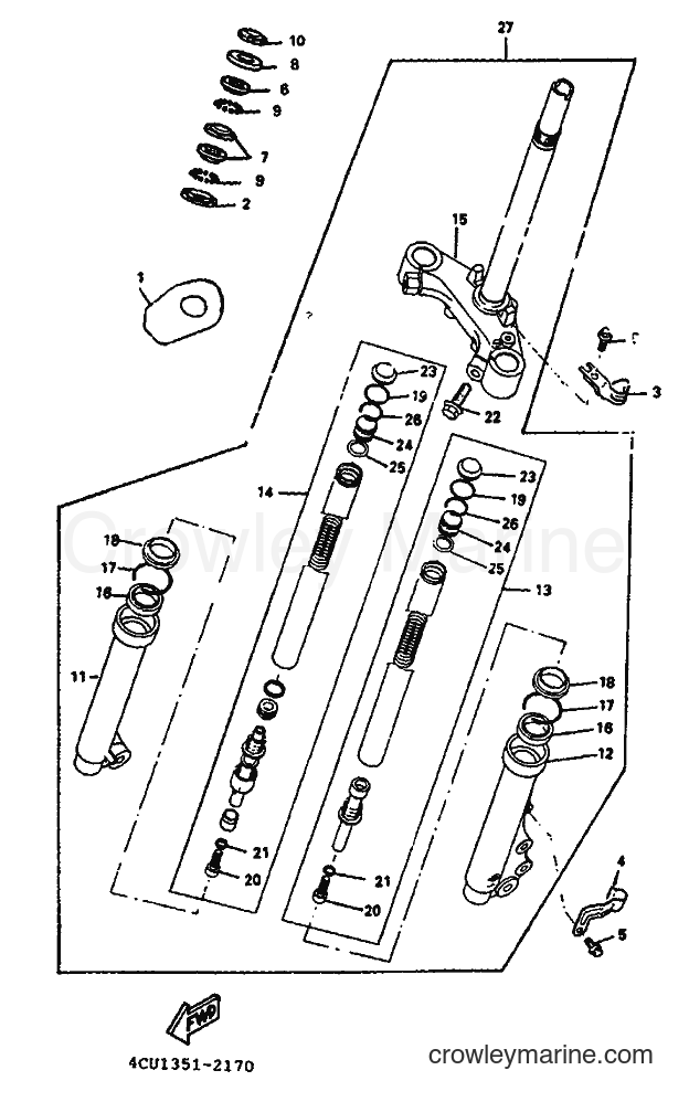 Yamaha Motors YE50 (4FW4) [999] - FRONT FORK