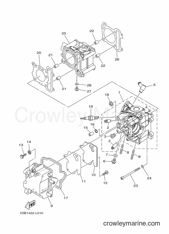 2012 Scooter AT125FC - AT125FC (1DB2) [010] - CYLINDER HEAD