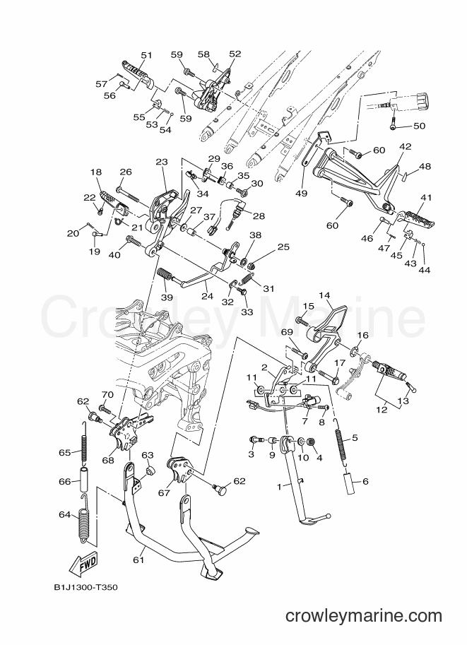 Yamaha Motors MTT850D (B1J2) [010] - STAND & FOOTREST