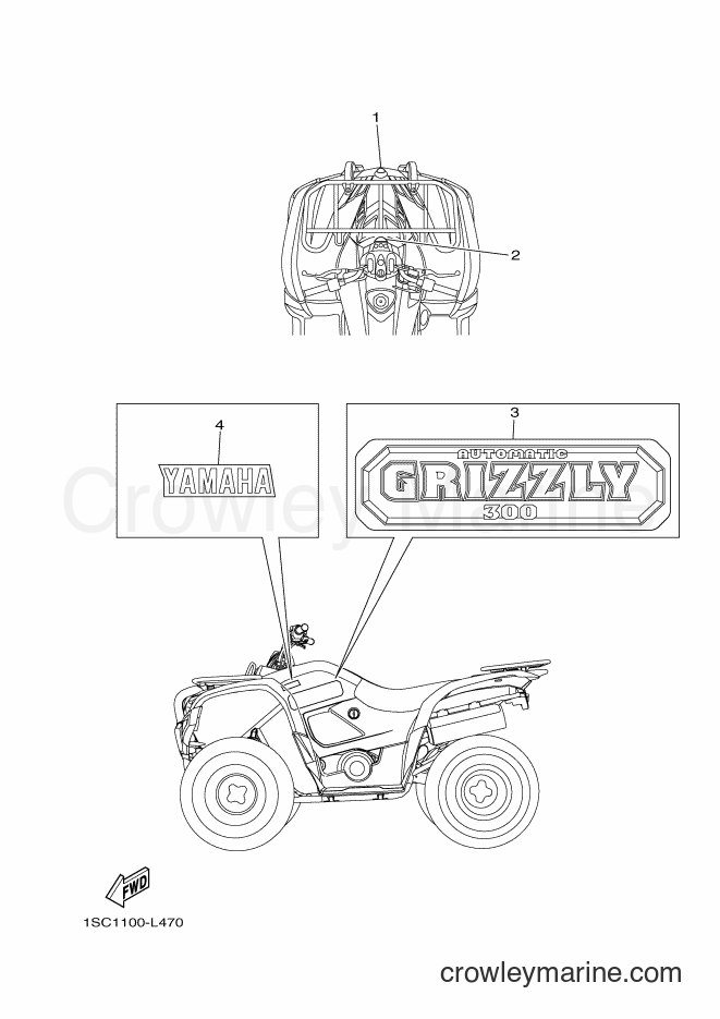 Yamaha Motors YFM300 (1SC1) [010] - GRAPHICS
