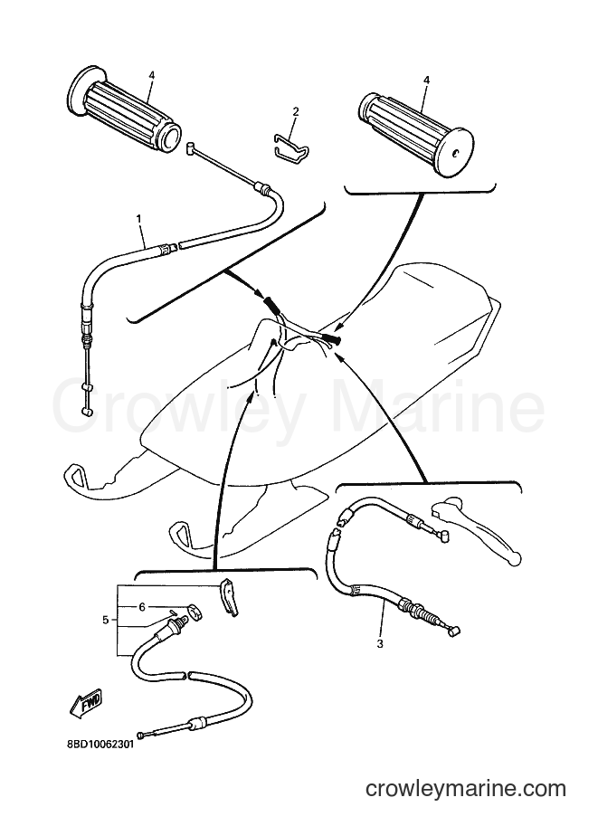 Yamaha Motors BR250T (8BDA) [010] - CONTROL CABLE