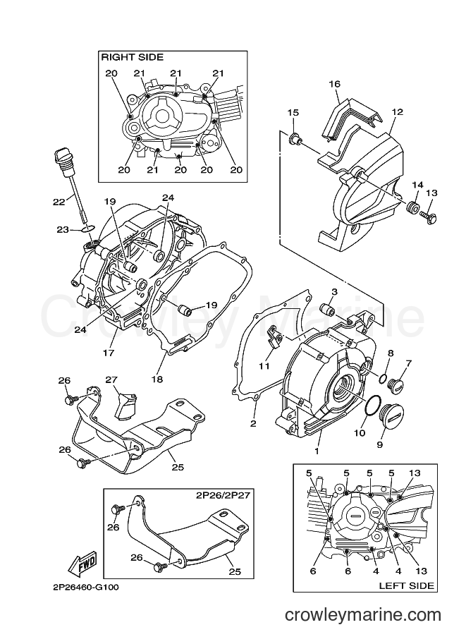 2008 Scooter T110SEC - T110SEC (2P27) [010] - CRANKCASE COVER 1