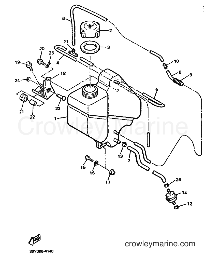 1995 Snowmobile ET410TR - ET410TR (89Y4) [010] - OIL TANK
