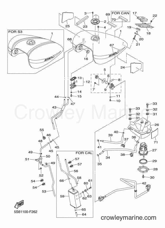 2007 Cruiser XVS1300CT - XVS1300CT (5S63) [020] - FUEL TANK