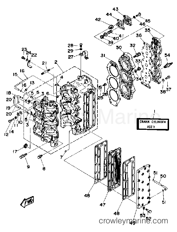 Yamaha Motors CV85ETLD - CYLINDER CRANKCASE