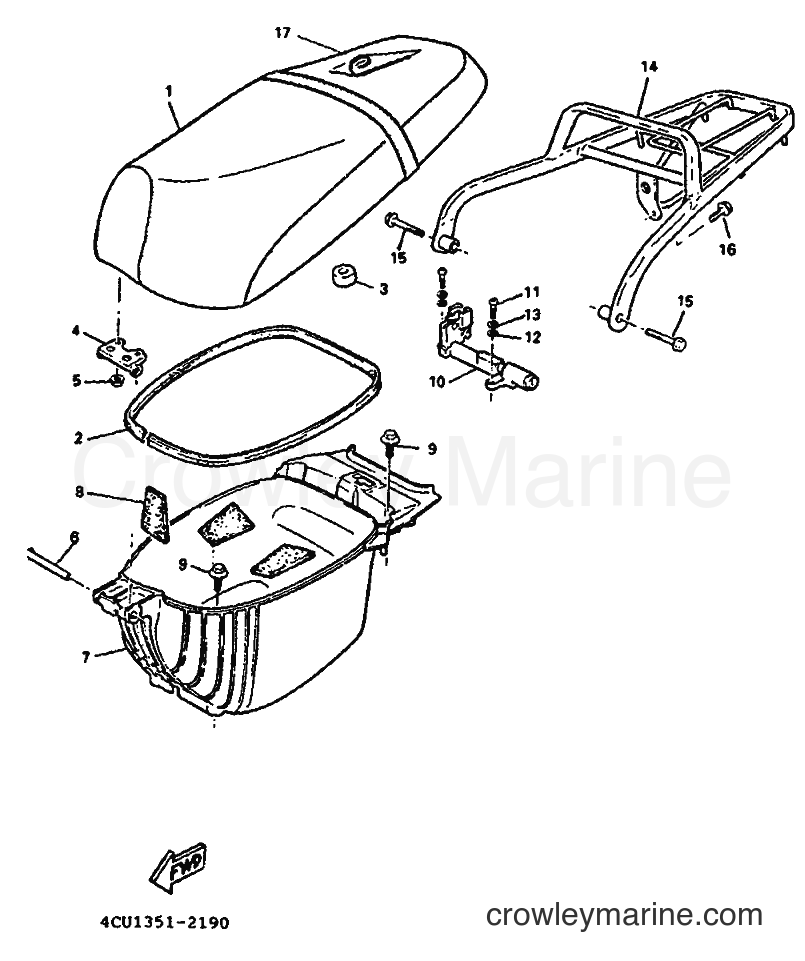 1994 Scooter YE50 - YE50 (4FW4) [999] - SEAT & CARRIER