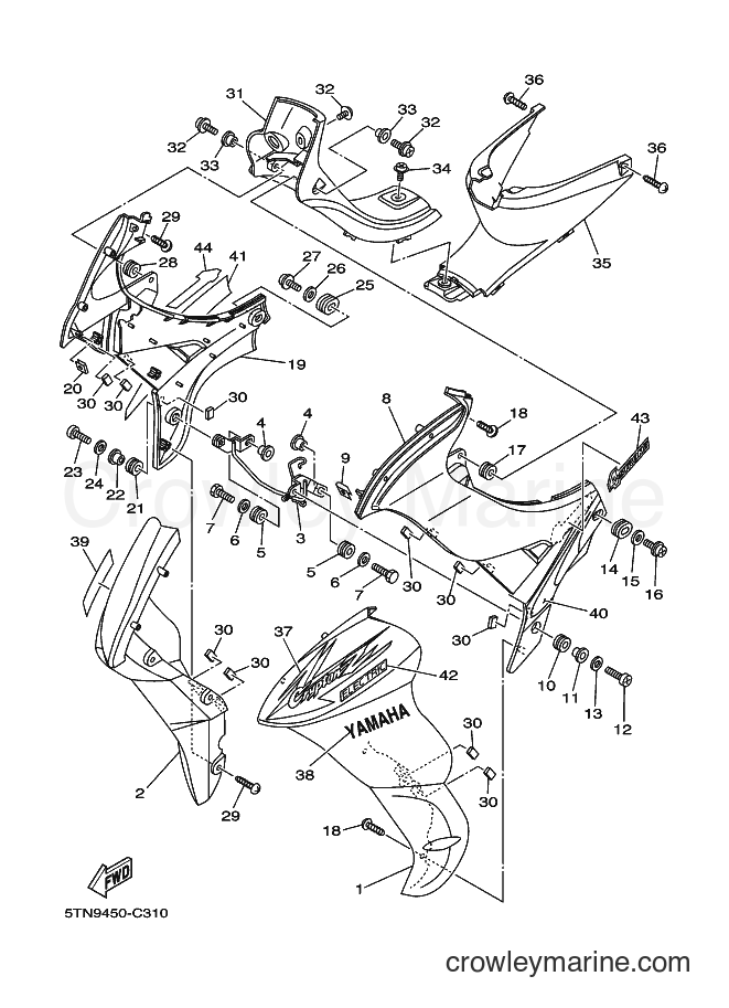 2004 Scooter T110SE - T110SE (5TN9) [010] - LEG SHIELD
