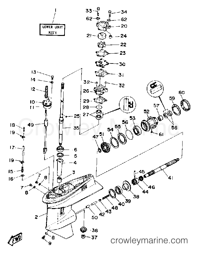 Yamaha Motors 50ETMLD - LOWER - DRIVE 1