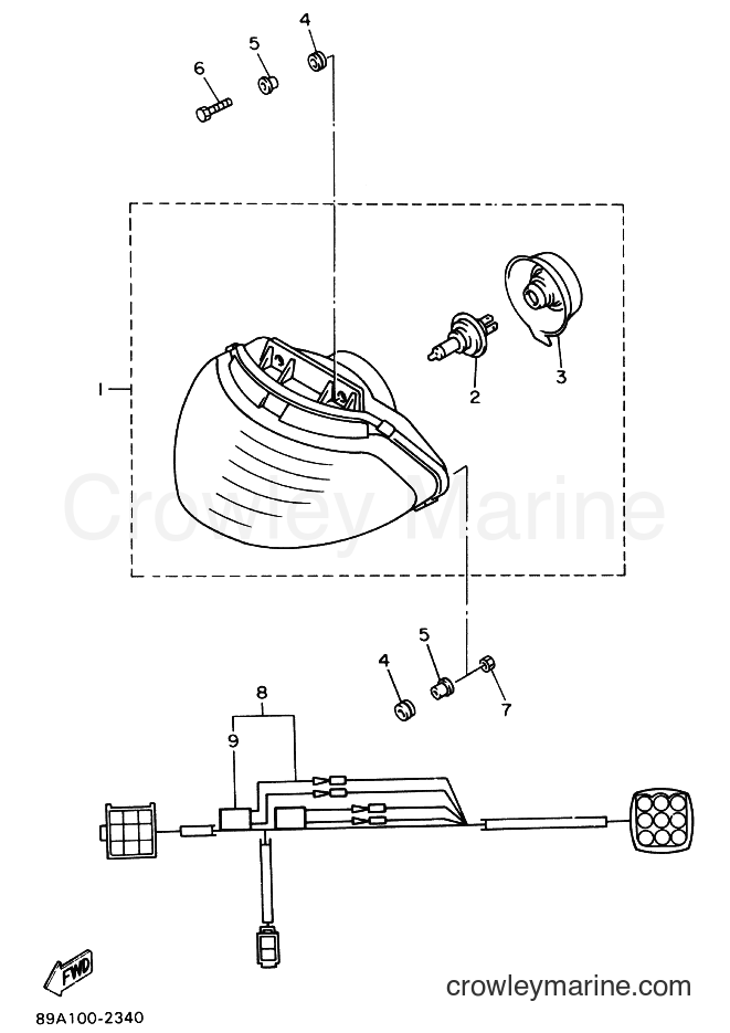 Yamaha Motors VX750 (89A1) [010] - HEADLIGHT