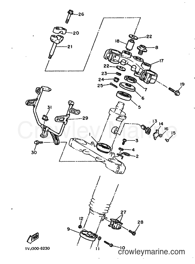 1986 Dirt Bike XT600ZS - XT600ZS (1VJ) [999] - STEERING