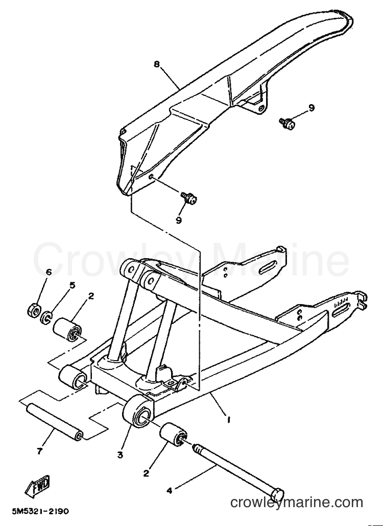 1992 Scooter DT50M - DT50M (3TG2) [999] - REAR ARM