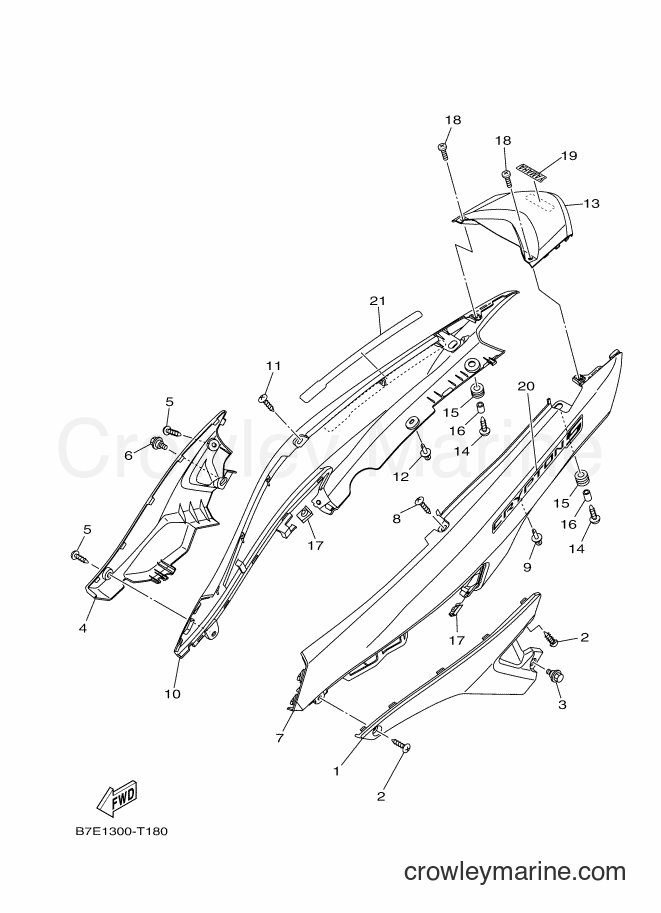 2018 Scooter T115FL-5C - T115FL-5C (B7E1) [010] - SIDE COVER